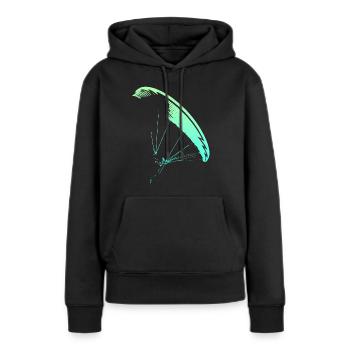 Parapente Nova CP - Sweat à capuche Premium bio Femme - noir - Devant - Julia (174cm)