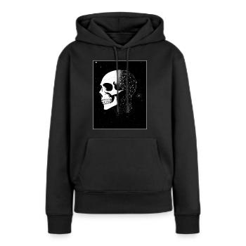 Cosmic Mirror Seekers, Clean - Frauen Premium Bio Hoodie - Schwarz - Vorne - Julia (174cm)