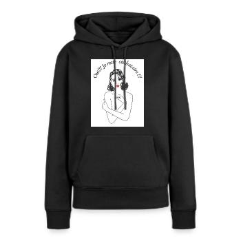 Célibataire - Sweat à capuche Premium bio Femme - noir - Devant - Julia (174cm)