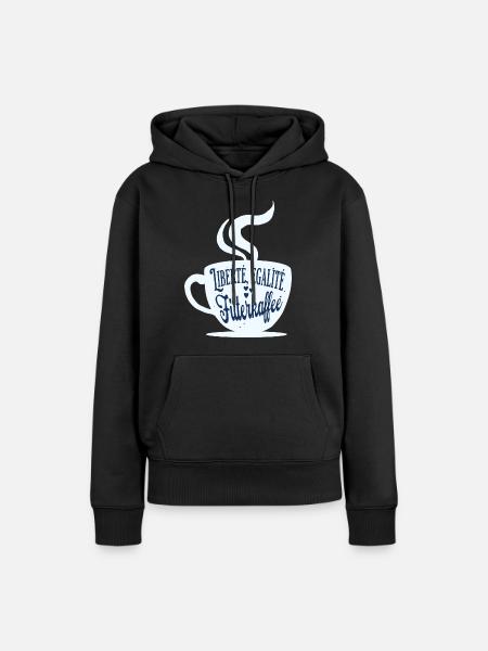 Kaffeetasse für Kaffeefans - Frauen Premium Bio Hoodie - Schwarz