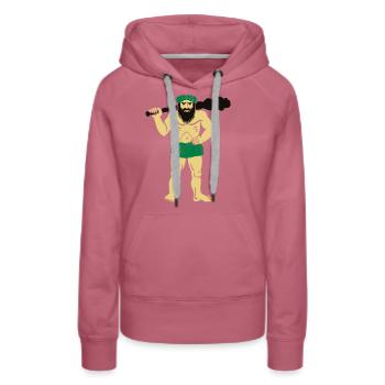 Laponie - Sweat à capuche Premium bio Femme - mauve - Devant - Isabella (175cm)