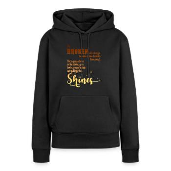 Unverwüstliche Liebe (Kupfer) - Frauen Premium Bio Hoodie - Schwarz - Vorne - Julia (174cm)