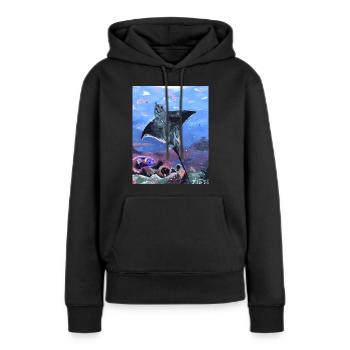 Die Anmut des Stachelrochens - Frauen Premium Bio Hoodie - Schwarz - Vorne - Julia (174cm)