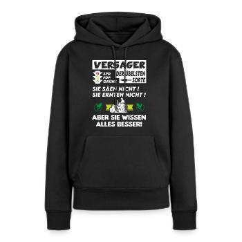 Bauern Proteste Politik Versagen Ampel - Frauen Premium Bio Hoodie - Schwarz - Vorne - Julia (174cm)
