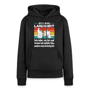 Bauern Protest Landwirt Schnauze voll - Frauen Premium Bio Hoodie - Schwarz - Vorne - Julia (174cm)