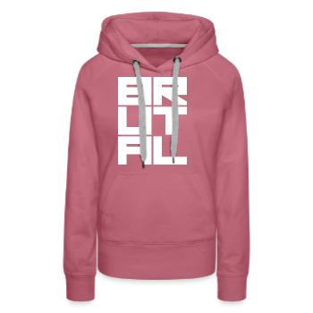 Bold Brutal design - Women’s Premium Organic Hoodie - mauve - Front - Isabella (175cm)