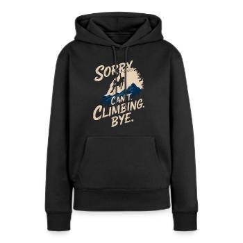 Klettern Freeclimbing felsklettern für Frauen - Frauen Premium Bio Hoodie - Schwarz - Vorne - Julia (174cm)