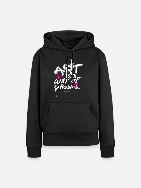 Art survival - Frauen Premium Bio Hoodie - Schwarz