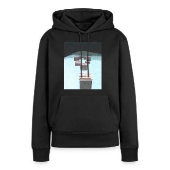 Blocks - Frauen Premium Bio Hoodie - Schwarz - Vorne - Julia (174cm)