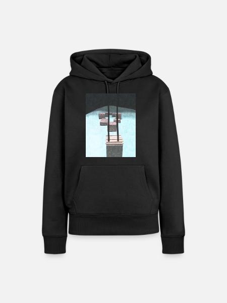 Blocks - Frauen Premium Bio Hoodie - Schwarz