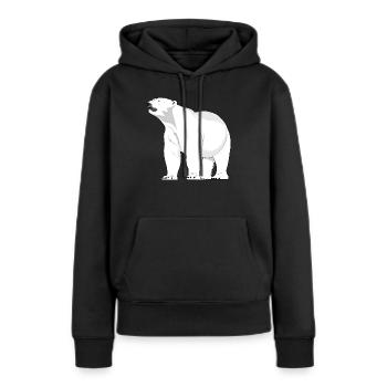 Polarbär Eisbär Nordpol - Frauen Premium Bio Hoodie - Schwarz - Vorne - Julia (174cm)