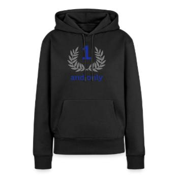Une seule et - Sweat à capuche Premium bio Femme - noir - Devant - Julia (174cm)