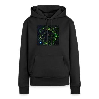 Tête d’Orion dans l’infrarouge - Sweat à capuche Premium bio Femme - noir - Devant - Julia (174cm)