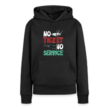 Administrateur réseau Administrateur système Réseau - Sweat à capuche Premium bio Femme - noir - Devant - Julia (174cm)
