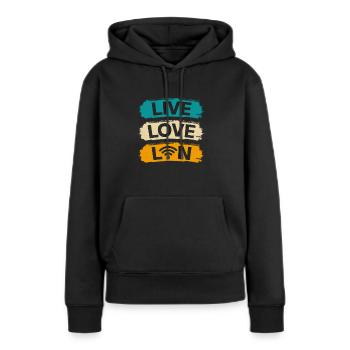 Administrateur réseau Administrateur système Réseau - Sweat à capuche Premium bio Femme - noir - Devant - Julia (174cm)