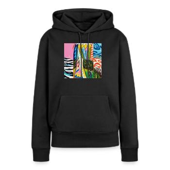 1000038773 - Sweat à capuche Premium bio Femme - noir - Devant - Julia (174cm)