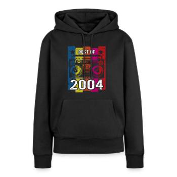 Meilleur du lecteur de cassette radio stéréo 2004 - Sweat à capuche Premium bio Femme - noir - Devant - Julia (174cm)