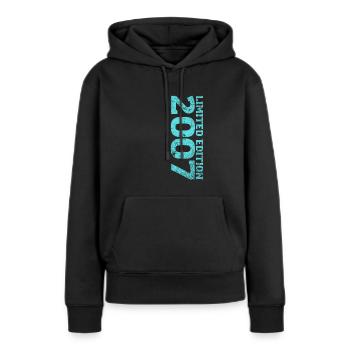 Limited Edition 2007 16. Geburtstag Geschenk - Frauen Premium Bio Hoodie - Schwarz - Vorne - Julia (174cm)