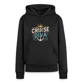 Cruise Diva |Cruise - Women’s Premium Organic Hoodie - black - Front - Julia (174cm)