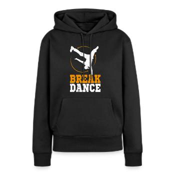 Breakdance hip hop appui renversé bboying - Sweat à capuche Premium bio Femme - noir - Devant - Julia (174cm)