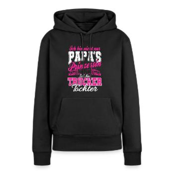 Lastkraftwagen Brummi Brummifahrer LKW Tochter - Frauen Premium Bio Hoodie - Schwarz - Vorne - Julia (174cm)