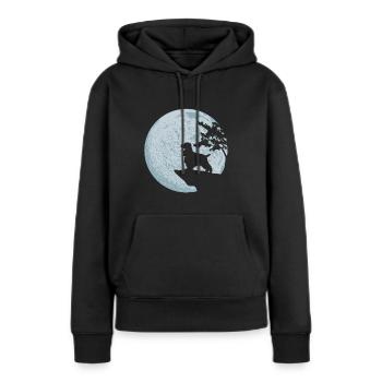 Cocker Spaniel chien de pleine lune amour nature cadeau - Sweat à capuche Premium bio Femme - noir - Devant - Julia (174cm)