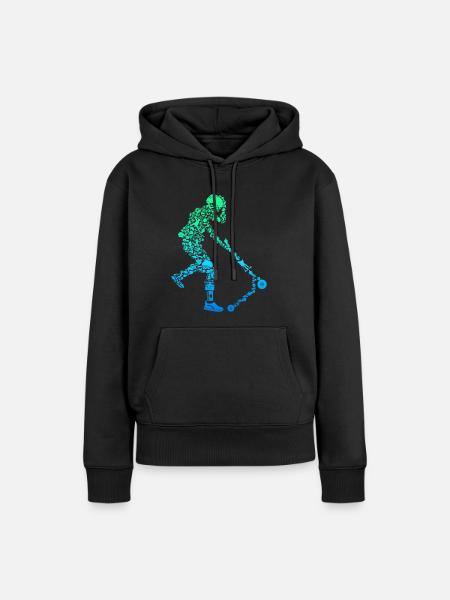 Stunt Scooter Roller Tretroller Kinder Jungen - Dame Premium hoodie, økologisk bomuld - sort