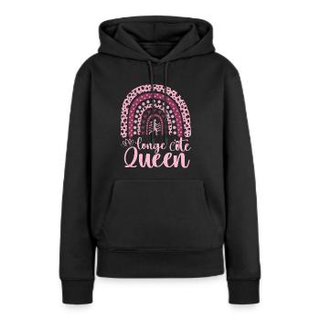 Humor along the sporty coast queen of the longe-côte - Women’s Premium Organic Hoodie - black - Front - Julia (174cm)