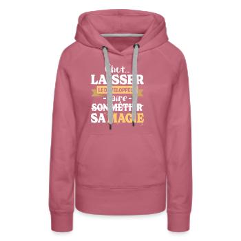 Developer Makes His Magic Humor Dev - Women’s Premium Organic Hoodie - mauve - Front - Isabella (175cm)