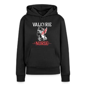 Femme Viking Infirmière Valkyrie - Sweat à capuche Premium bio Femme - noir - Devant - Julia (174cm)
