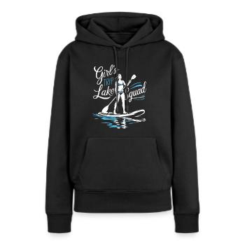 Paddle Filles Amies Vacances Lac Femmes - Sweat à capuche Premium bio Femme - noir - Devant - Julia (174cm)