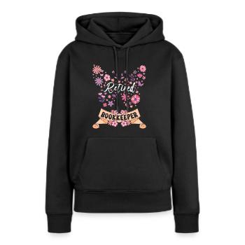 Retired Female Accountant Retirement - Women’s Premium Organic Hoodie - black - Front - Julia (174cm)