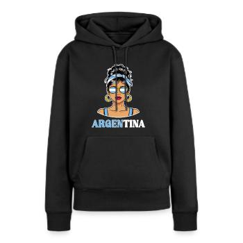 Argentina Flag Women Argentina - Women’s Premium Organic Hoodie - black - Front - Julia (174cm)