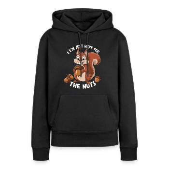 Blague Drôle Humour Adulte - Sweat à capuche Premium bio Femme - noir - Devant - Julia (174cm)