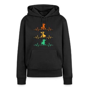 Gesellschaftstanz Herzschlag Tanz - Frauen Premium Bio Hoodie - Schwarz - Vorne - Julia (174cm)
