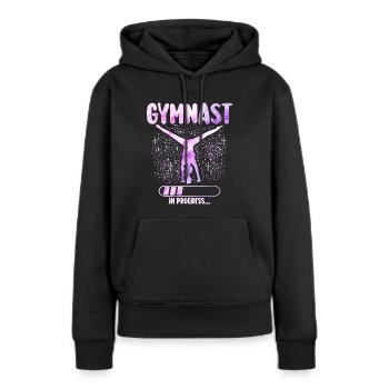 Gymnastik Geschenk Mädchen Turnerin - Frauen Premium Bio Hoodie - Schwarz - Vorne - Julia (174cm)