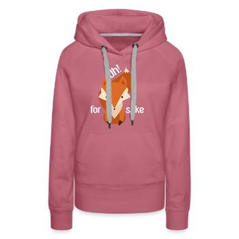 Oh pour l’amour du renard - Sweat à capuche Premium bio Femme - mauve - Devant - Isabella (175cm)
