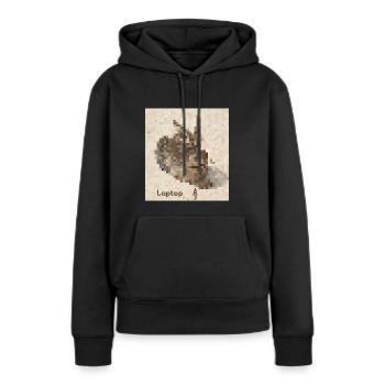 Albrecht Dürer Laptop - Frauen Premium Bio Hoodie - Schwarz - Vorne - Julia (174cm)