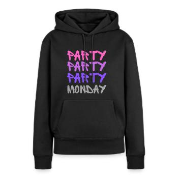 Party Party Party Monday (1) - Frauen Premium Bio Hoodie - Schwarz - Vorne - Julia (174cm)