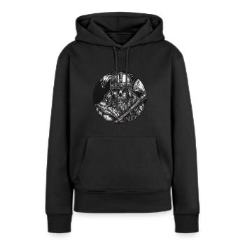 Draug - Viking mort-vivant - Sweat à capuche Premium bio Femme - noir - Devant - Julia (174cm)
