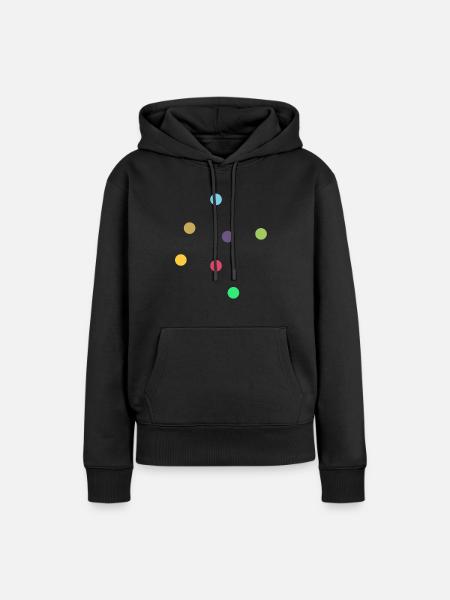 dots - Frauen Premium Bio Hoodie - Schwarz