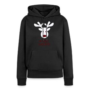Team Rudolf - Frauen Premium Bio Hoodie - Schwarz - Vorne - Julia (174cm)