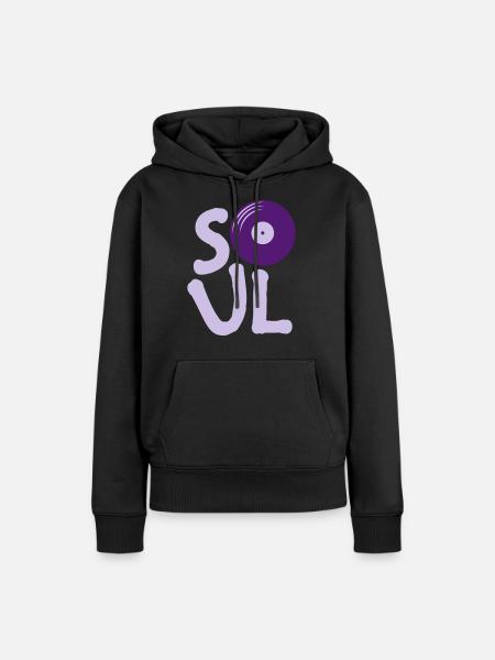 Vinyl Soul Music - Women’s Premium Organic Hoodie - black