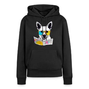 Lole Hundeschüler - Frauen Premium Bio Hoodie - Schwarz - Vorne - Julia (174cm)