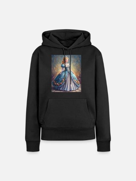 Königliche Eleganz - Frauen Premium Bio Hoodie - Schwarz