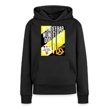 Dortmund - Sweat à capuche Premium bio Femme - noir - Devant - Julia (174cm)