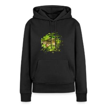 Sois courageux et pas une grenouille terrifiante - Sweat à capuche Premium bio Femme - noir - Devant - Julia (174cm)