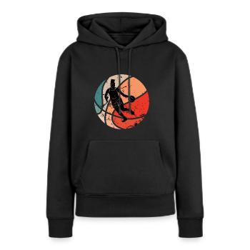 Retro Women's Basketball Player Gift Idea - Women’s Premium Organic Hoodie - black - Front - Julia (174cm)