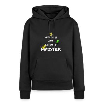 Keep calm - Women’s Premium Organic Hoodie - black - Front - Julia (174cm)