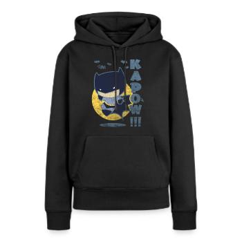 Batman Little Hero Kapow! - Frauen Premium Bio Hoodie - Schwarz - Vorne - Julia (174cm)
